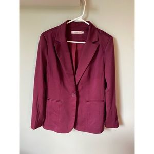 Raspberry colour blazer, soft and with stretch. Size large.